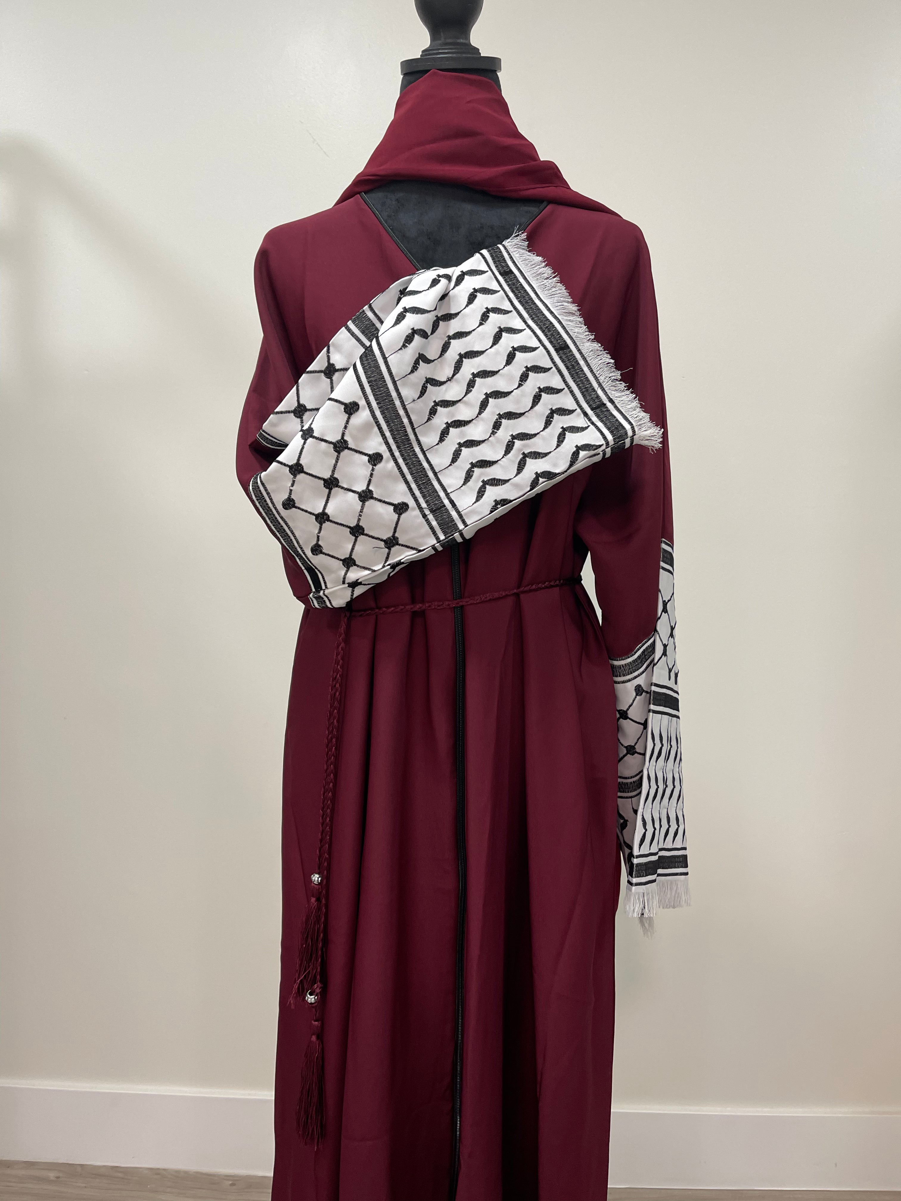 Asiyah's Collection - Simple Kuffiyeh Abaya – Palestinian Print Modest Wear | Asiyah’s Collection - Abaya