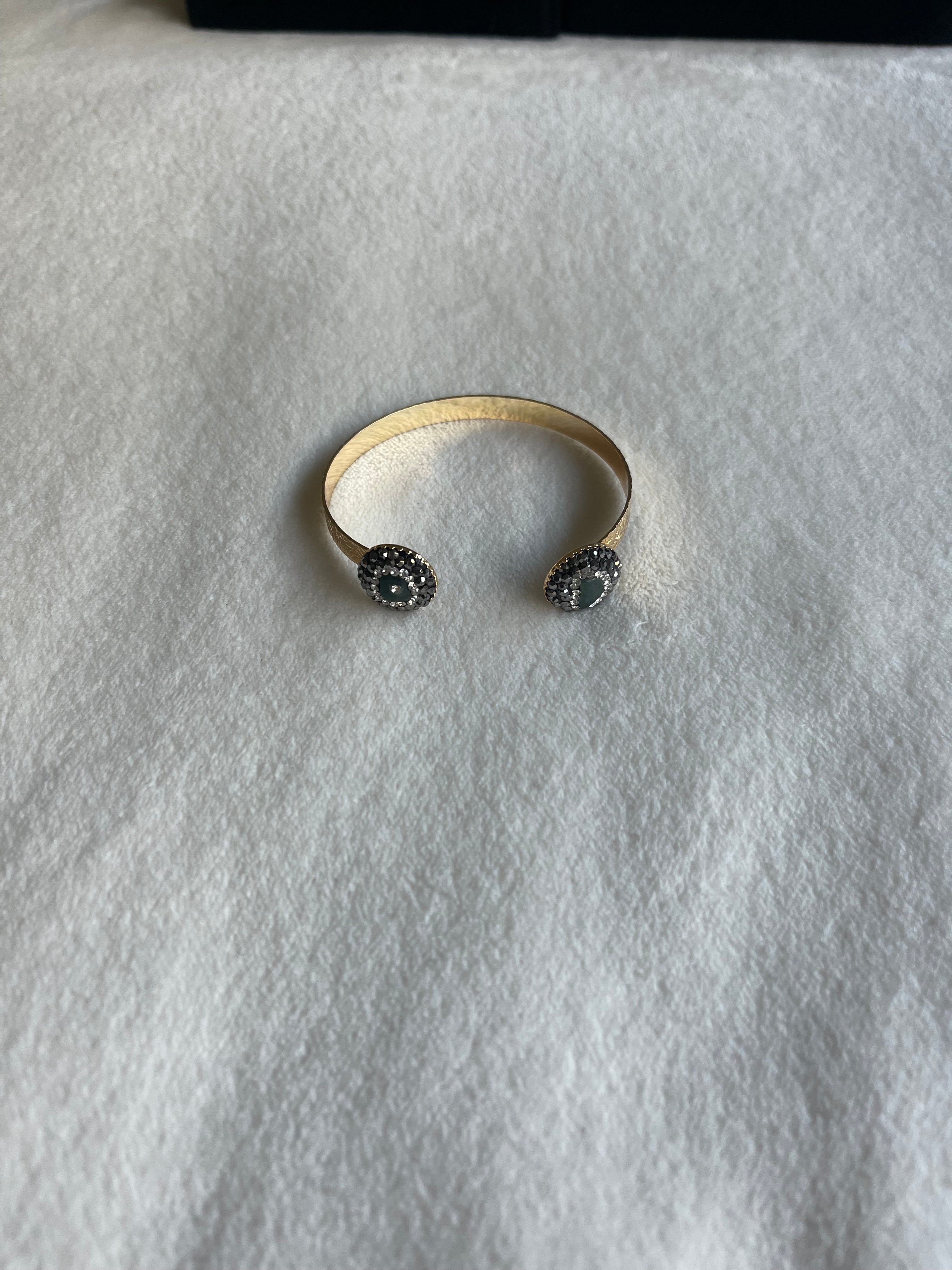 Tone Detailed Bracelet with Stone - Bracelet