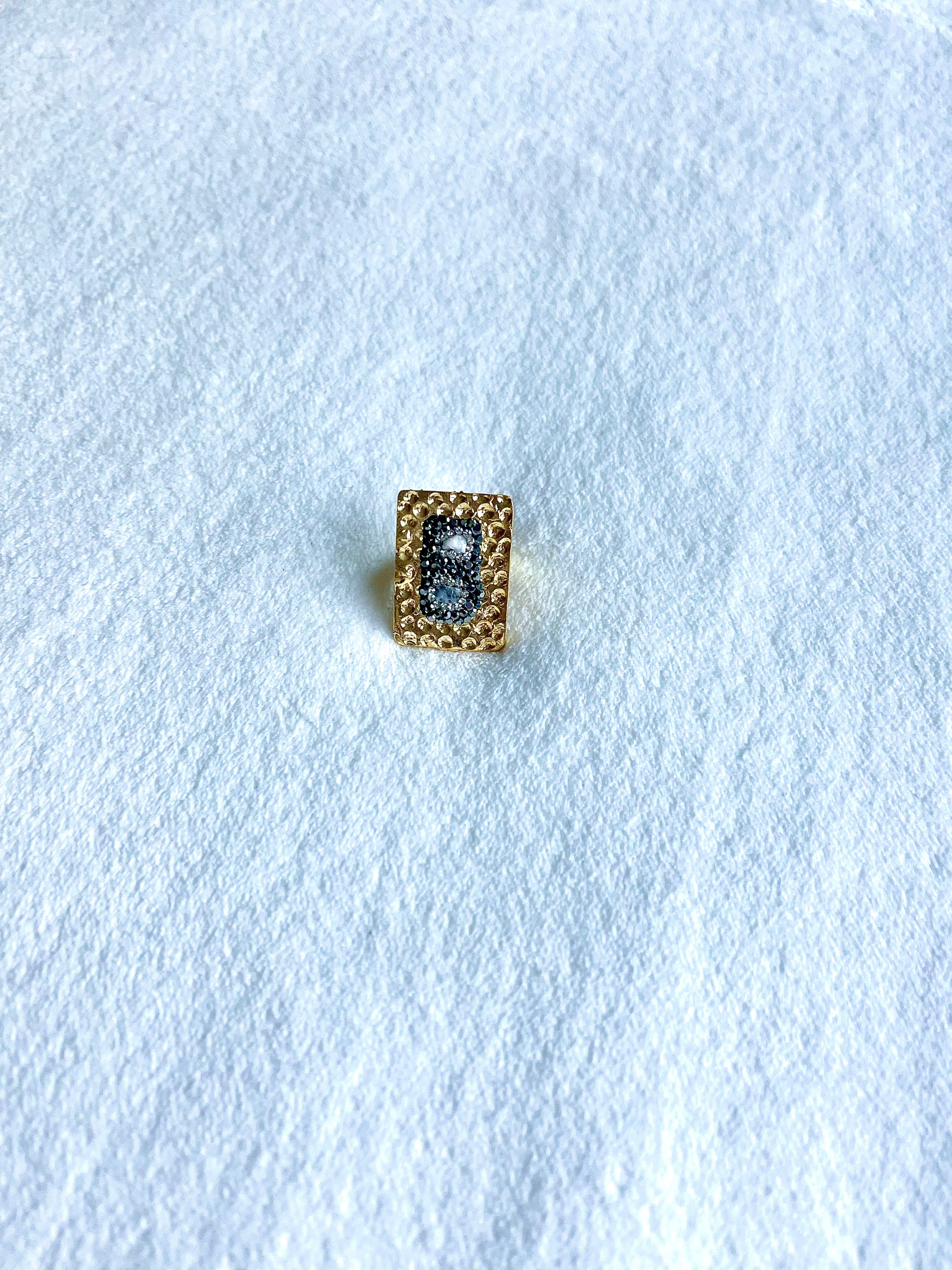 Gold Rectangular Ring