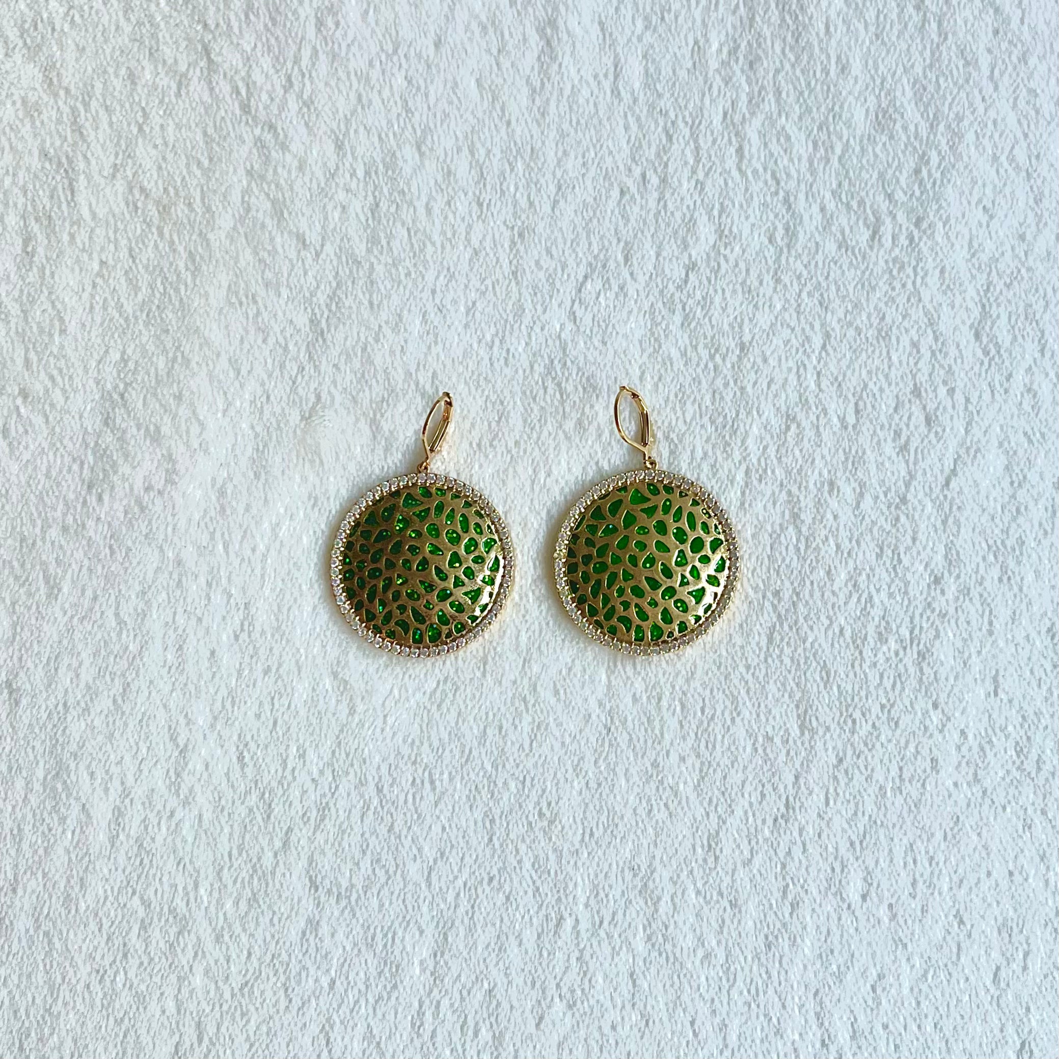 Asiyah's Collection - Green Royalty Earrings - Earring