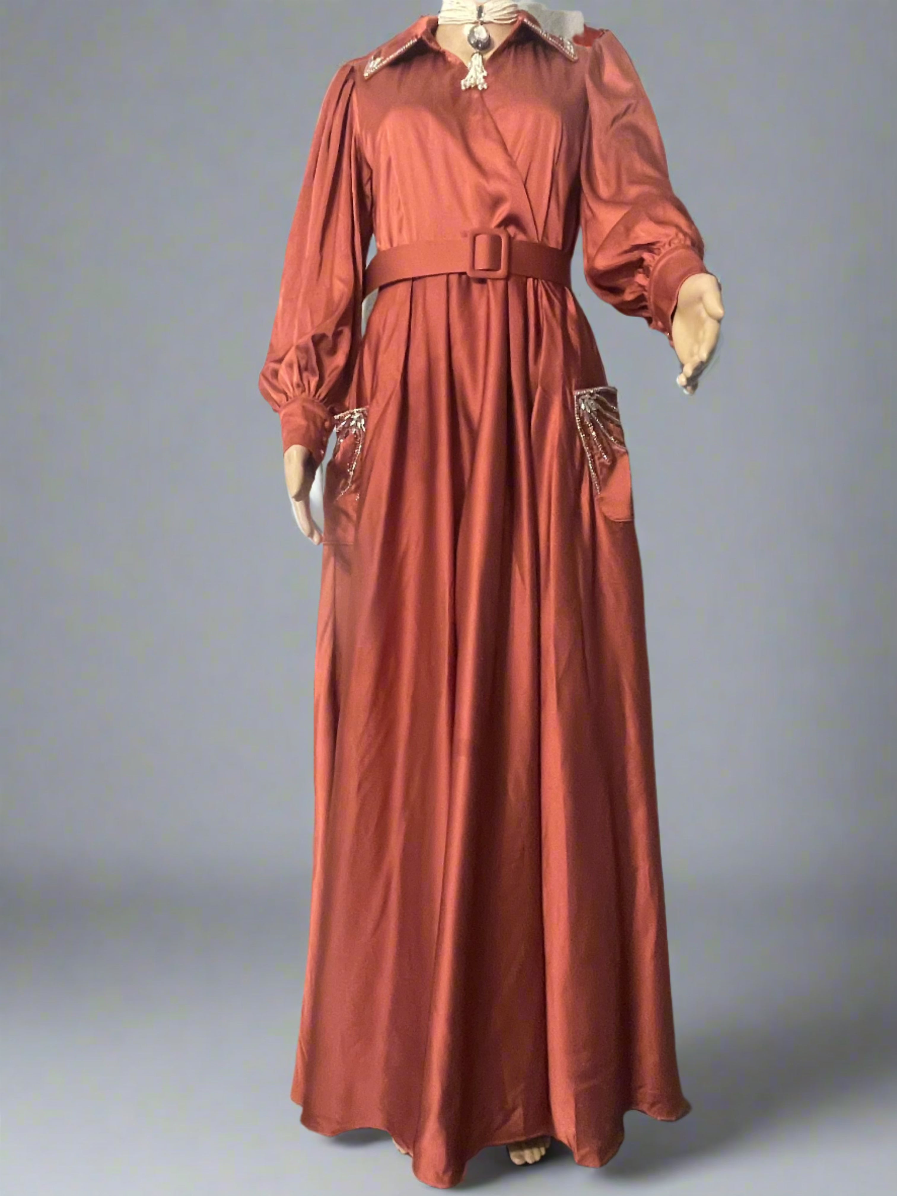 Long Sleeve Elegant Regular Fit Maxi Dress | Modest & Stylish Fashion