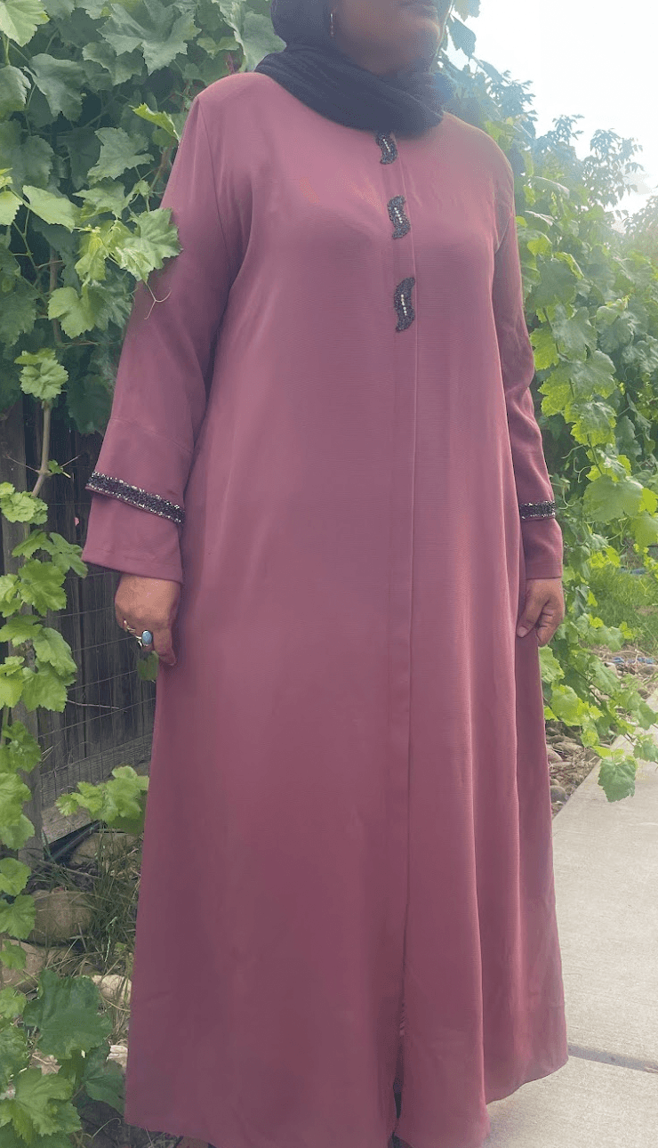 Plus Size Modest Pink Abaya | Elegant & Comfortable Fashion