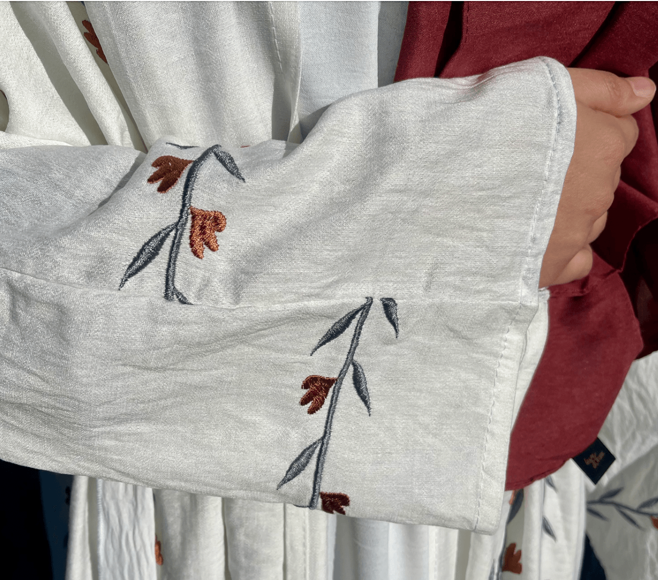 4-Piece Simple White Abaya | Elegant & Modest Everyday Wear