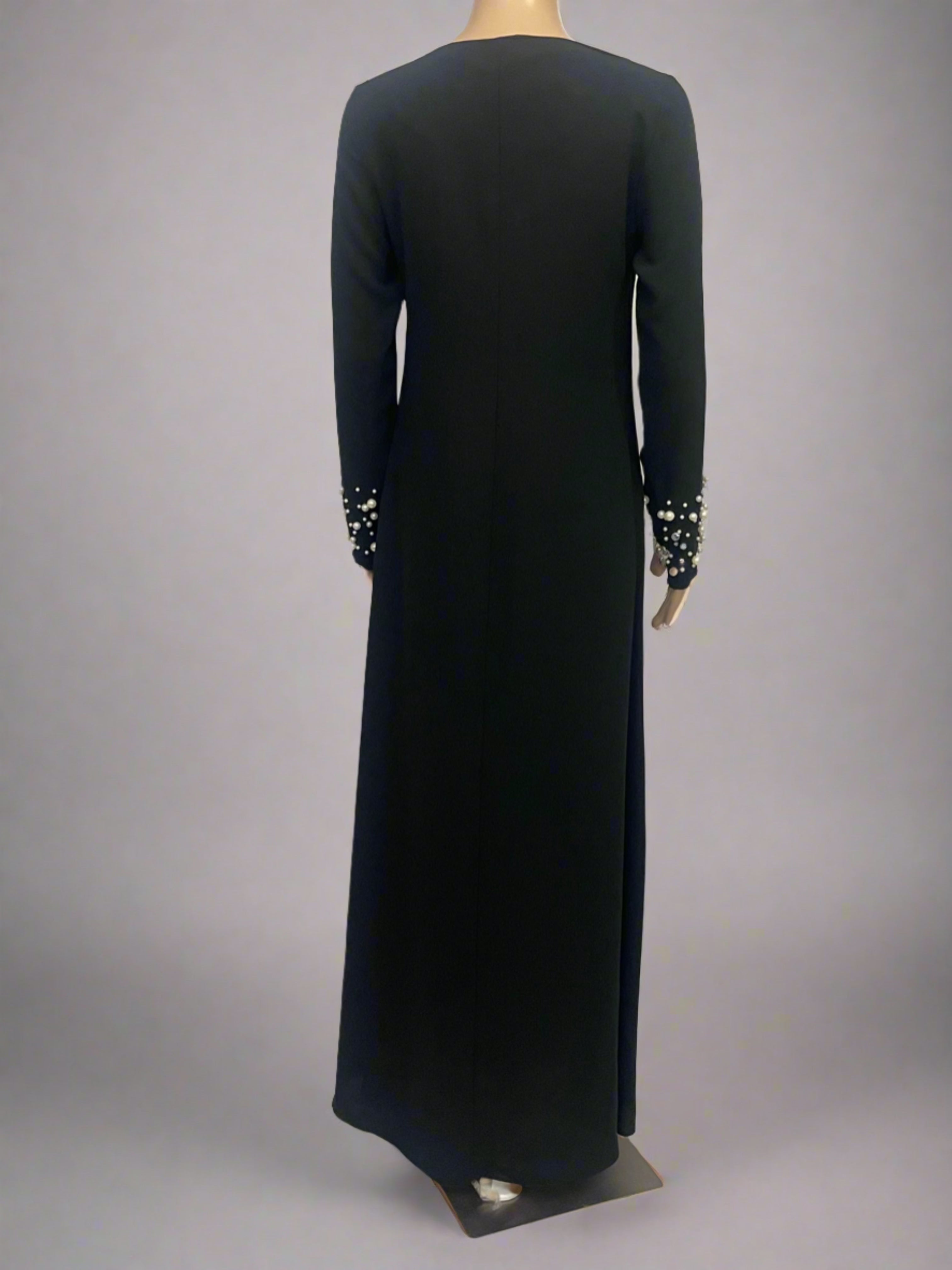 Pearl Modest Dress Black - Asiyah's Collection