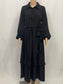 Emersyn Black Pleated Midi Dress - Asiyah's Collection