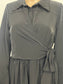 Emersyn Black Pleated Midi Dress - Asiyah's Collection