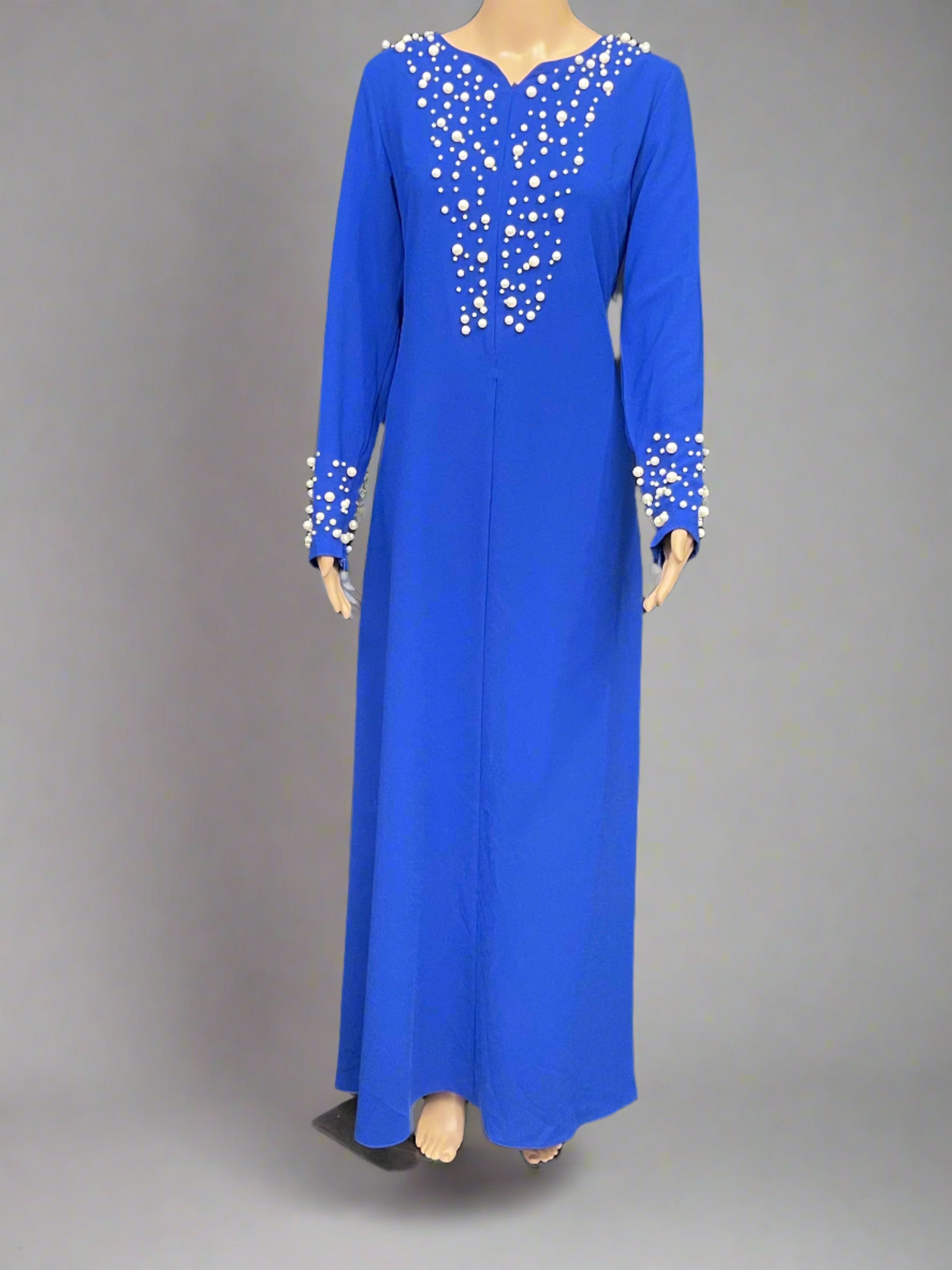 Elegant summer modest dress made of thin soft crepe fabric - Asiyah's Collection