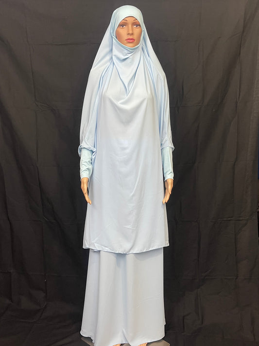 Blue Poppy khimar - Asiyah's Collection