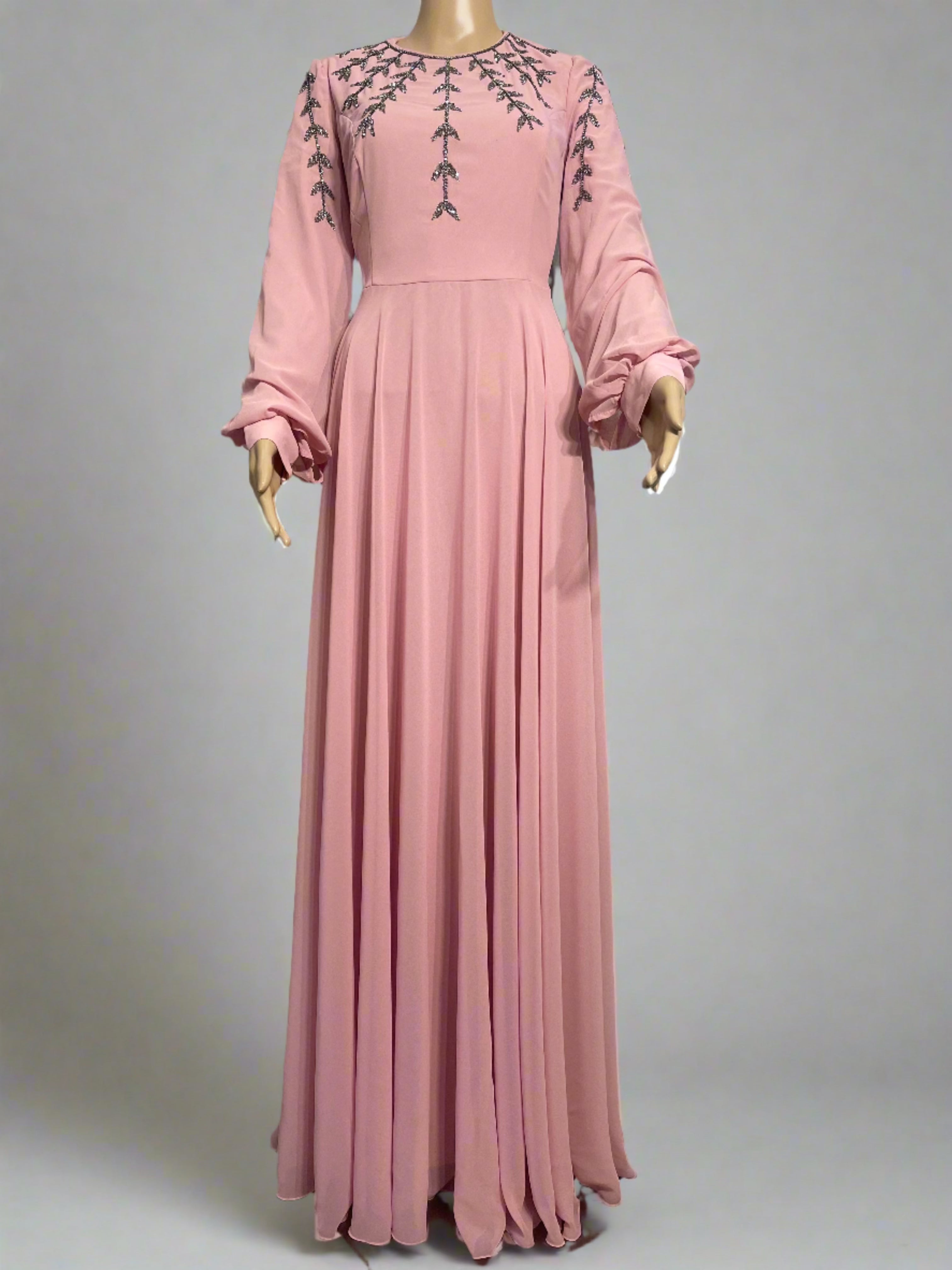 A-Line formal Pink Maxi Dress