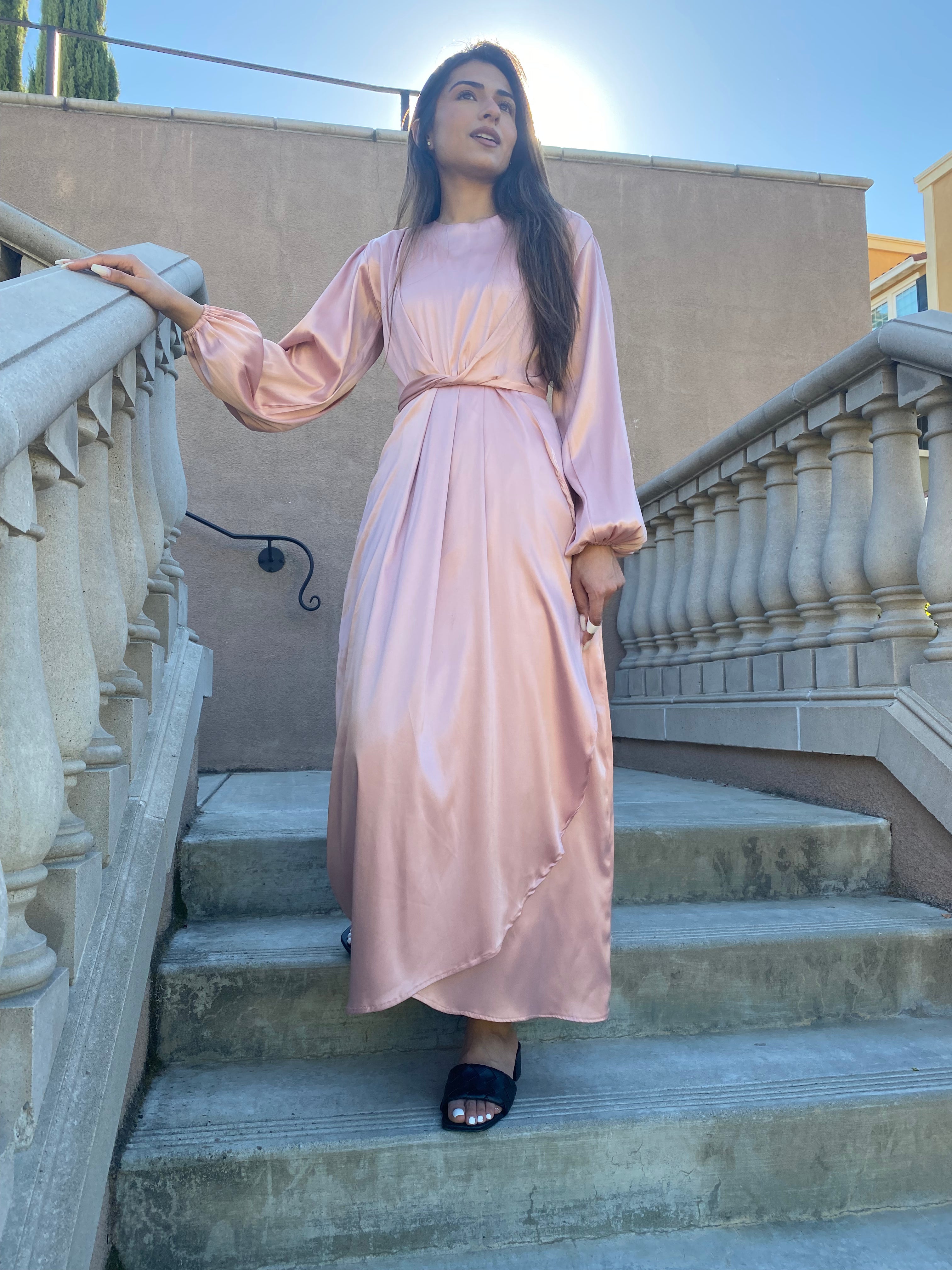 Tie Waist Maxi Dress. - Asiyah's Collection