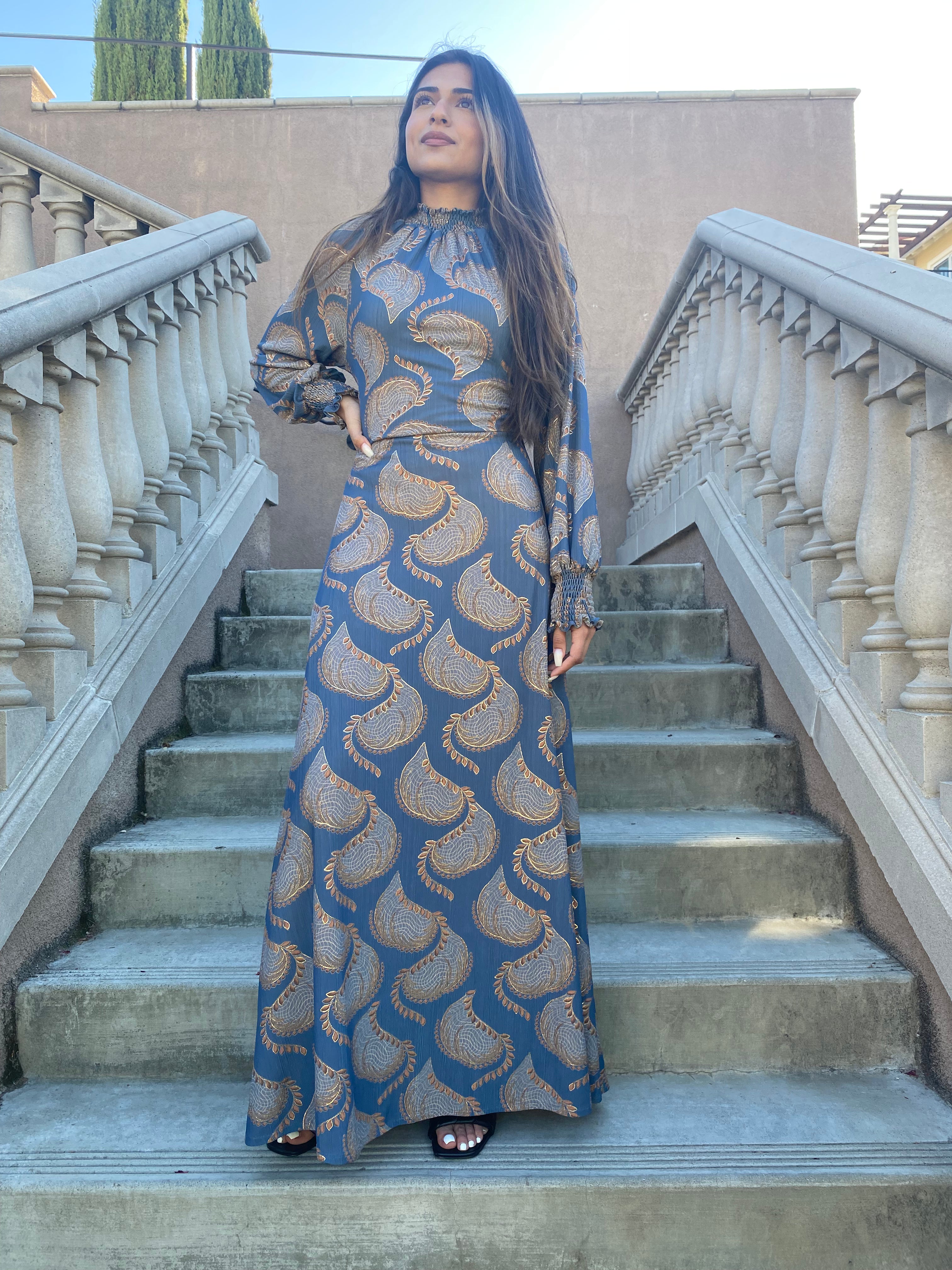 Blue Maxi Dress - Asiyah's Collection