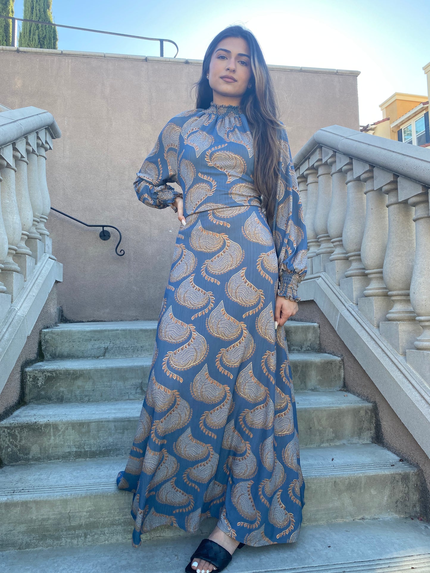 Blue Maxi Dress - Asiyah's Collection