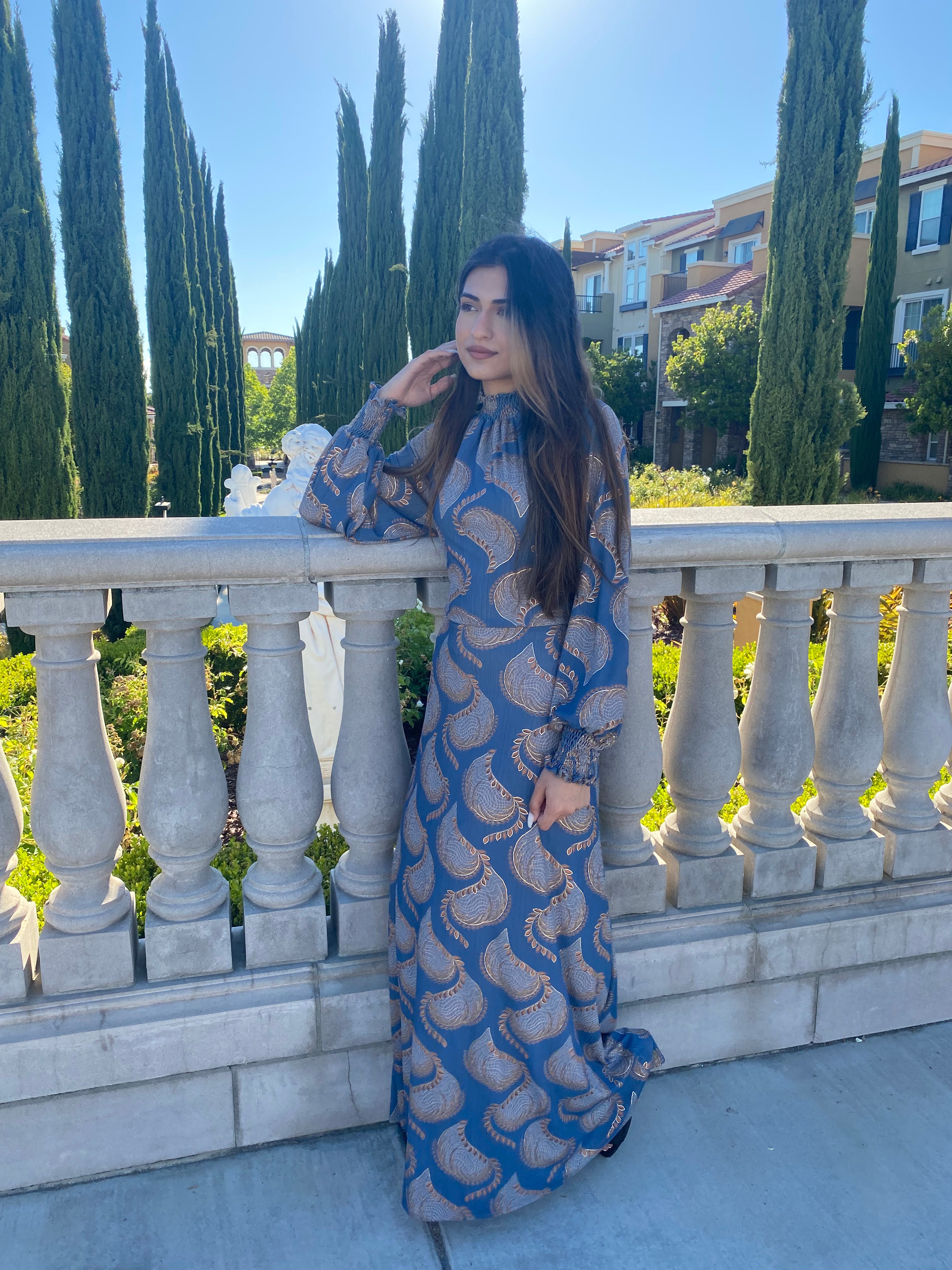 Blue Maxi Dress - Asiyah's Collection