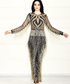Hand beaded Gold Shimmering Formal Wear - Asiyah's Collection