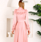 Modest Light Pink Ruffled Maxi Dress - Asiyah's Collection