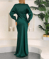 Elegant Modest Mermaid Dress With Lantern Sleeves - Asiyah's Collection