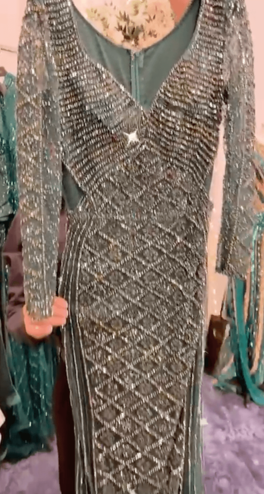 Green Nikkah Dress - Asiyah's Collection